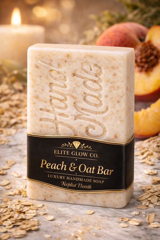 Elite Glow Peach & Oat Bar – Luxury Handmade Soap